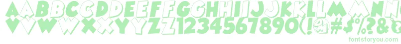 DangerMouse Font – Green Fonts on White Background