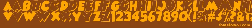 DangerMouse Font – Orange Fonts on Brown Background