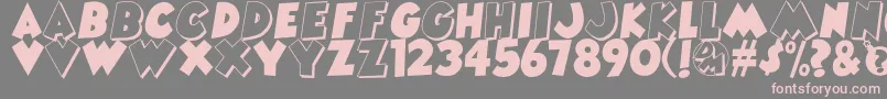 DangerMouse Font – Pink Fonts on Gray Background