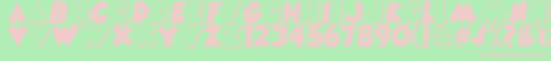 DangerMouse Font – Pink Fonts on Green Background