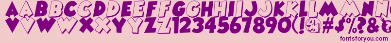 DangerMouse Font – Purple Fonts on Pink Background