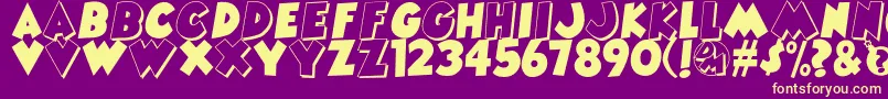 DangerMouse Font – Yellow Fonts on Purple Background