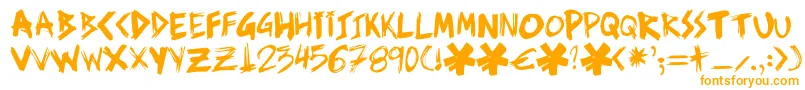 Ziperhead Font – Orange Fonts on White Background