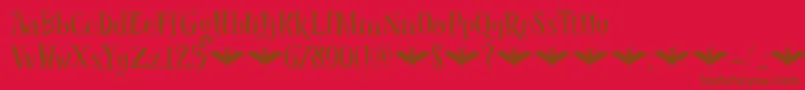 フォントDkCarpeNoctem – 赤い背景に茶色の文字