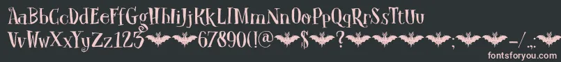 Шрифт DkCarpeNoctem – розовые шрифты на чёрном фоне