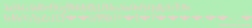 Шрифт DkCarpeNoctem – розовые шрифты на зелёном фоне
