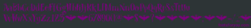 DkCarpeNoctem-fontti – violetit fontit mustalla taustalla