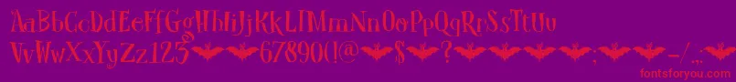 DkCarpeNoctem Font – Red Fonts on Purple Background