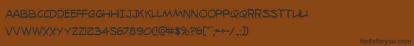 98bottlescondフォントについての詳細 フォント98bottlescond – 黒い文字が茶色の背景にあります