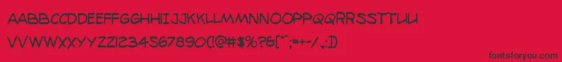 98bottlescond Font – Black Fonts on Red Background
