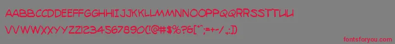 98bottlescond Font – Red Fonts on Gray Background