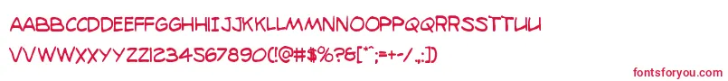 98bottlescond Font – Red Fonts on White Background