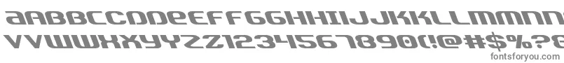 フォントTeamamericaleft – 白い背景に灰色の文字