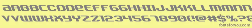 Teamamericaleft Font – Gray Fonts on Yellow Background