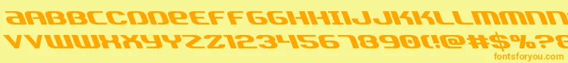 Teamamericaleft Font – Orange Fonts on Yellow Background