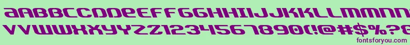 Teamamericaleft Font – Purple Fonts on Green Background