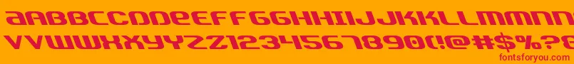 Teamamericaleft Font – Red Fonts on Orange Background