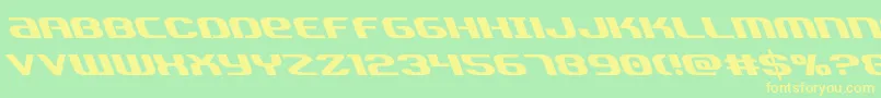 Teamamericaleft Font – Yellow Fonts on Green Background