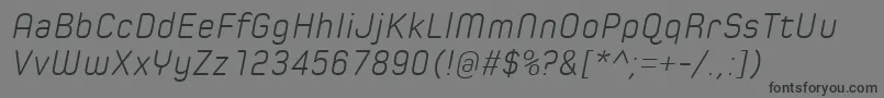 fuente SpoonLightItalic – Fuentes Negras Sobre Fondo Gris
