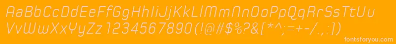 SpoonLightItalic Font – Pink Fonts on Orange Background