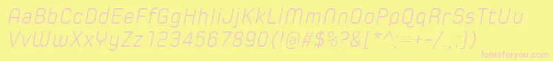 Подробнее о шрифте SpoonLightItalic Шрифт SpoonLightItalic – розовые шрифты на жёлтом фоне