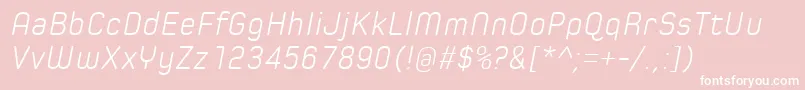 SpoonLightItalic Font – White Fonts on Pink Background