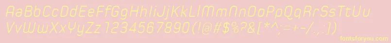 fuente SpoonLightItalic – Fuentes Amarillas Sobre Fondo Rosa