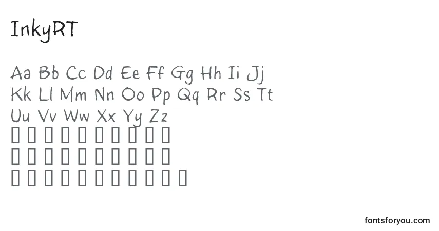 Schriftart InkyRT (56468) – Alphabet, Zahlen, spezielle Symbole