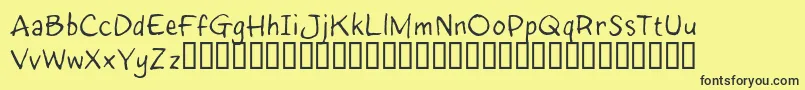 InkyRT Font – Black Fonts on Yellow Background