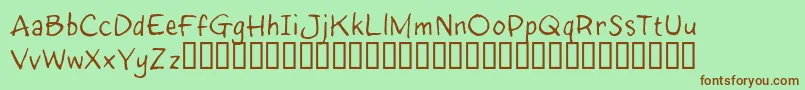 InkyRT Font – Brown Fonts on Green Background