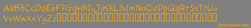 InkyRT Font – Orange Fonts on Gray Background
