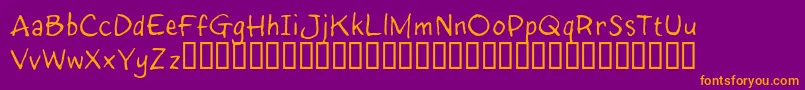 InkyRT Font – Orange Fonts on Purple Background