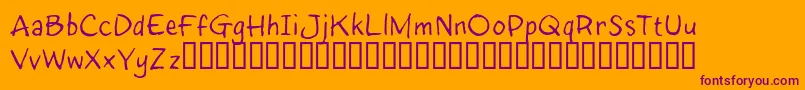 InkyRT Font – Purple Fonts on Orange Background