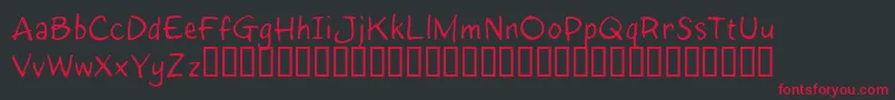 InkyRT Font – Red Fonts on Black Background
