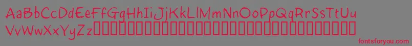 InkyRT-Schriftart – Rote Schriften auf grauem Hintergrund