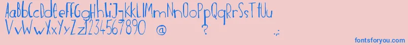 Incognita Font – Blue Fonts on Pink Background