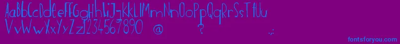 Incognita Font – Blue Fonts on Purple Background