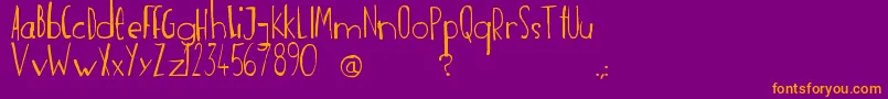 Incognita Font – Orange Fonts on Purple Background