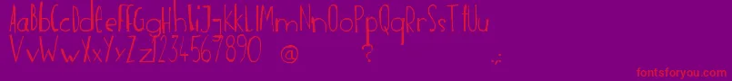 Incognita Font – Red Fonts on Purple Background