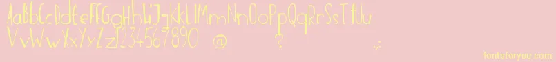 Incognita Font – Yellow Fonts on Pink Background