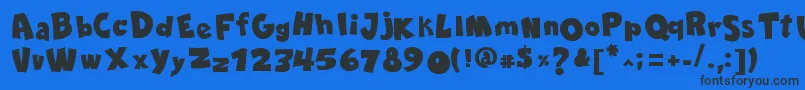 ComicaBdBold Font – Black Fonts on Blue Background