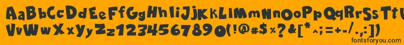 ComicaBdBold Font – Black Fonts on Orange Background