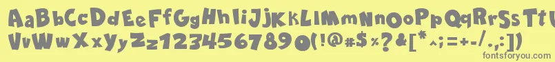 ComicaBdBold Font – Gray Fonts on Yellow Background