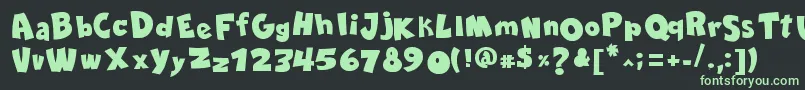 Weitere Informationen zur ComicaBdBold-Schriftart ComicaBdBold-Schriftart – Grüne Schriften auf schwarzem Hintergrund
