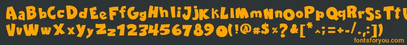 ComicaBdBold Font – Orange Fonts on Black Background