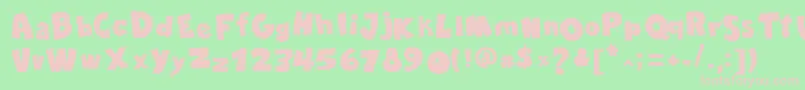 ComicaBdBold Font – Pink Fonts on Green Background