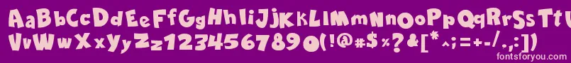 ComicaBdBold Font – Pink Fonts on Purple Background