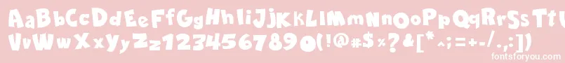 ComicaBdBold Font – White Fonts on Pink Background