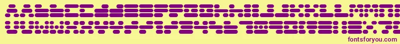 Capsule3 Font – Purple Fonts on Yellow Background