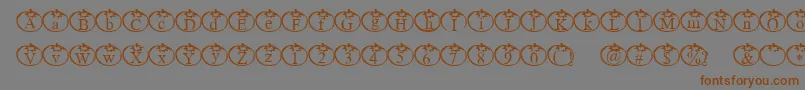 Tomate Font – Brown Fonts on Gray Background